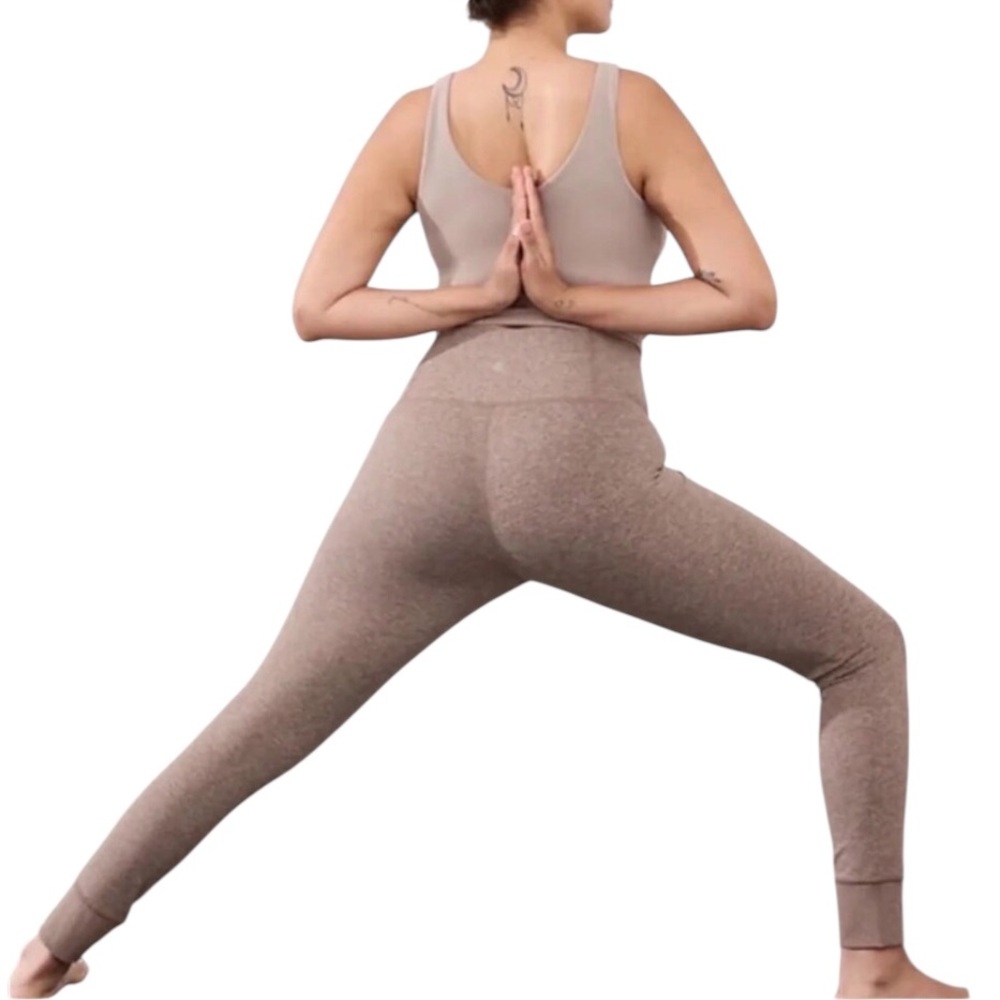 Athleta Softluxe Tight Pyrite Dovetail Heathered Pull On Tapered Leggings Small